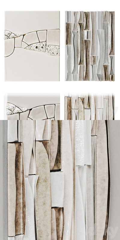 Set of two ceramic panels